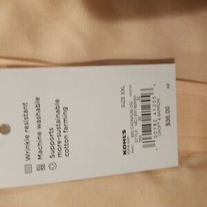 Croft&Barrow Men's Short Sleeve Shirt Size XXL Color: Peach